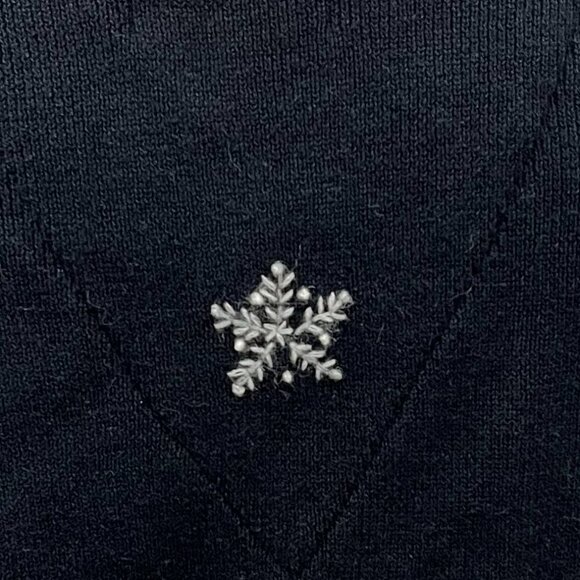 Woolrich Snowman Christmas Winter Holiday Zip Front Sweater Vest Sz M - Picture 11 of 12
